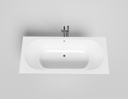 Ванна из искусственного камня Salini ORNELLA 103421M 180х80 встраиваемая прямоугольная с ножками